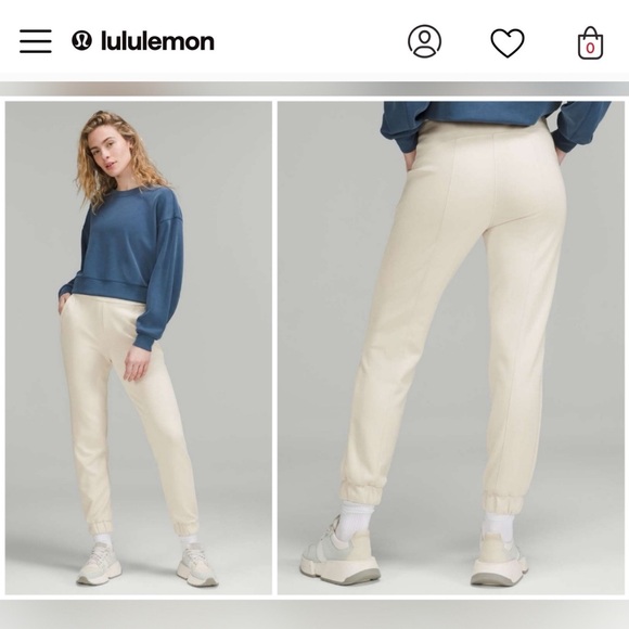 Lululemon Softstreme Relaxed High Rise Pant White Opal Size...